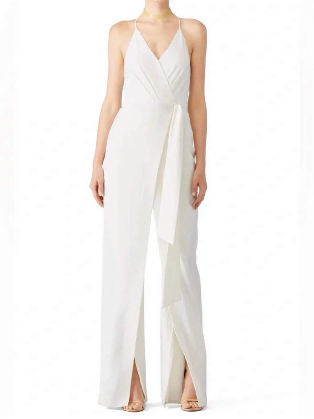 Halston Heritage Ivory Jumpsuit
